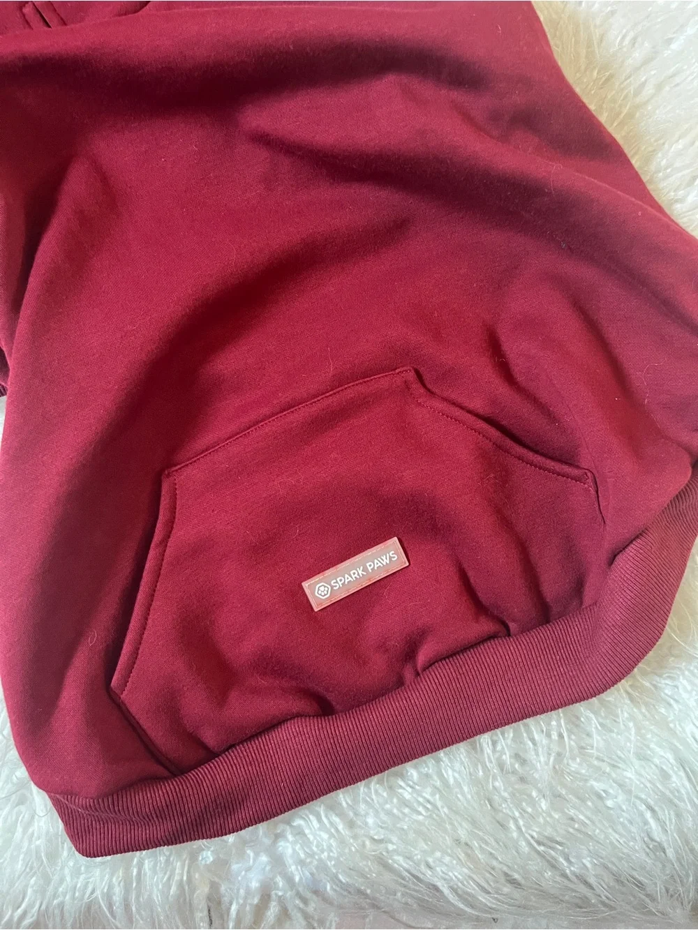 Spark Paws Cozy Hooded Dog Sweatshirt -Wine Red- 4XL